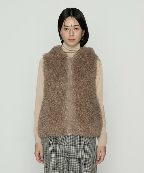 Precious Mild / プレシャスマイルド ベスト | 〔 +サイズ 〕 カシミヤゴート風 エコファージレ | 詳細9