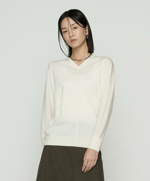 Precious Mild / プレシャスマイルド ニット・セーター | 〔 +サイズ 〕 梳毛Vネック ニット | 詳細2