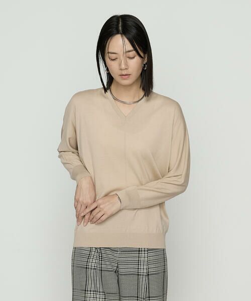 Precious Mild / プレシャスマイルド ニット・セーター | 〔 +サイズ 〕 梳毛Vネック ニット | 詳細15