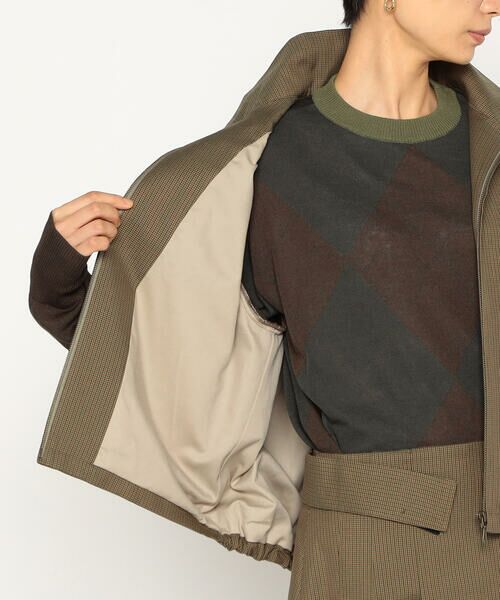 Precious Mild / プレシャスマイルド ブルゾン | ガンクラブチェック 袖ニットブルゾン | 詳細11