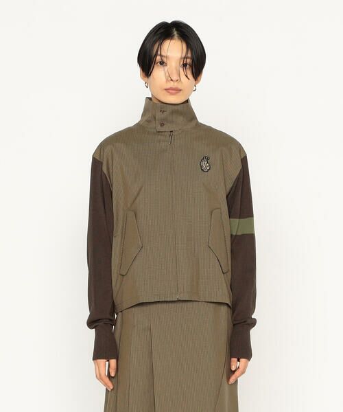 Precious Mild / プレシャスマイルド ブルゾン | ガンクラブチェック 袖ニットブルゾン | 詳細4