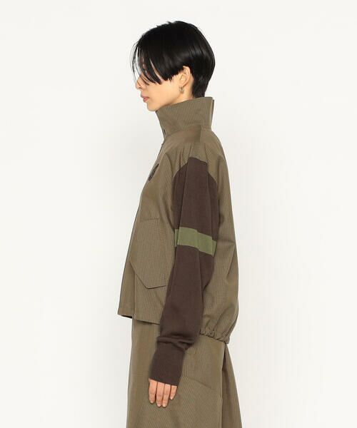 Precious Mild / プレシャスマイルド ブルゾン | ガンクラブチェック 袖ニットブルゾン | 詳細5