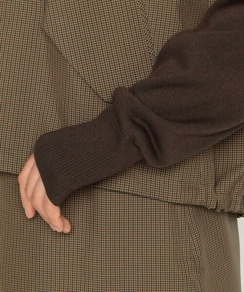 Precious Mild / プレシャスマイルド ブルゾン | ガンクラブチェック 袖ニットブルゾン | 詳細8