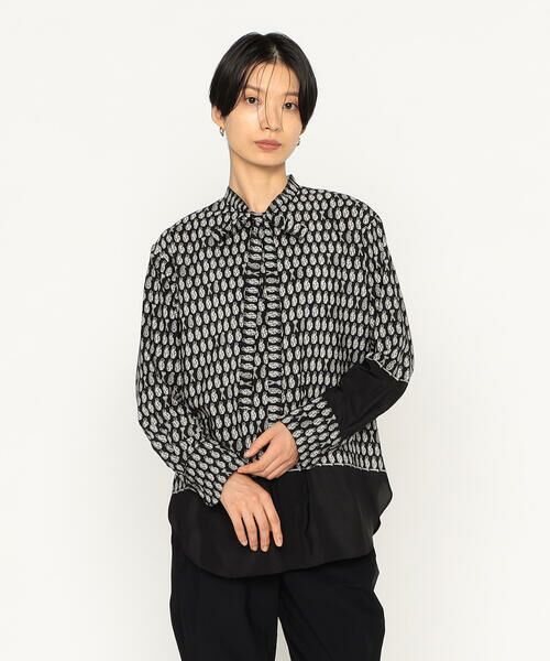 Precious Mild / プレシャスマイルド シャツ・ブラウス | ゴルフバックプリント ボウタイブラウス | 詳細3