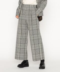 Precious Mild / プレシャスマイルド その他パンツ | T／Wグレンチェック ワイドパンツ