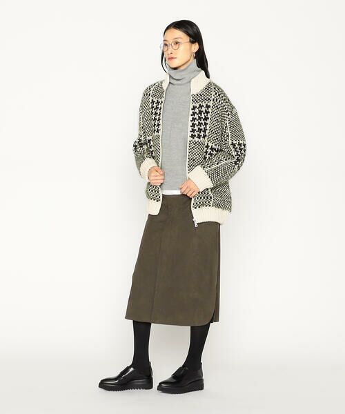 Precious Mild / プレシャスマイルド ブルゾン | グレンチェック柄 ニットブルゾン | 詳細1