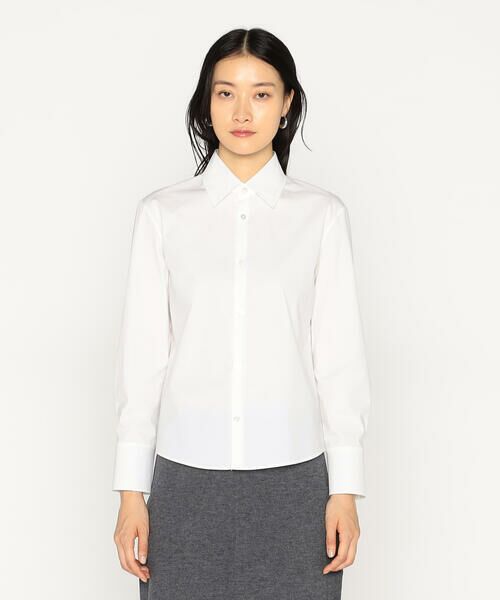 Precious Mild / プレシャスマイルド シャツ・ブラウス | 〔 +サイズ 〕 コットンストレッチ ベーシックシャツ | 詳細4