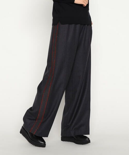 Precious Mild / プレシャスマイルド その他パンツ | 〔 +サイズ 〕 フラノ×REGGIANIストライプ トラックパンツ | 詳細3