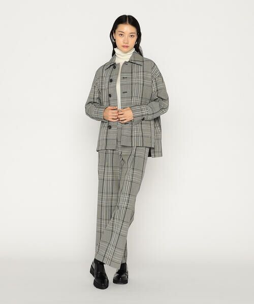 Precious Mild / プレシャスマイルド シャツ・ブラウス | 〔 +サイズ 〕 T/Wグレンチェック 中綿入りシャツ | 詳細1