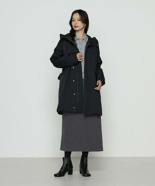 Precious Mild / プレシャスマイルド その他アウター | 〔 +サイズ 〕 FINOダントツ撥水高密度ツイル フードロングダウンコート | 詳細2