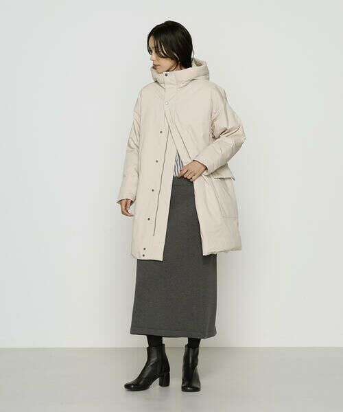 Precious Mild / プレシャスマイルド その他アウター | 〔 +サイズ 〕 FINOダントツ撥水高密度ツイル フードロングダウンコート | 詳細15