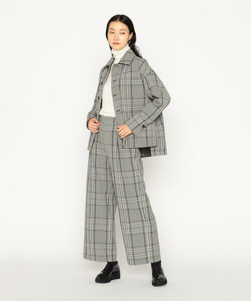 Precious Mild / プレシャスマイルド その他パンツ | 〔 +サイズ 〕 T／Wグレンチェック ワイドパンツ | 詳細2