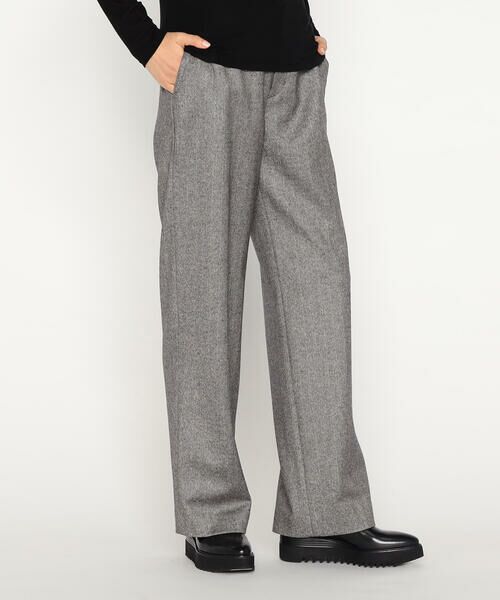 Precious Mild / プレシャスマイルド その他パンツ | 〔 +サイズ 〕 シックツイードヘリンボーン ワイドパンツ | 詳細3