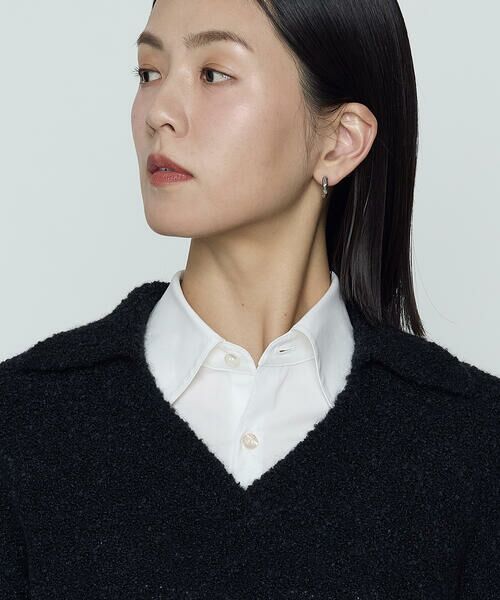 Precious Mild / プレシャスマイルド ニット・セーター | 〔 +サイズ 〕 ループヤーン襟付き ニットプルオーバー | 詳細7