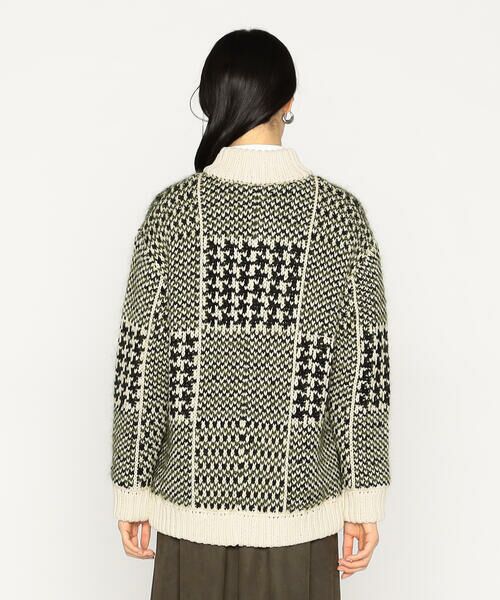 Precious Mild / プレシャスマイルド ブルゾン | 〔 +サイズ 〕 グレンチェック柄 ニットブルゾン | 詳細7