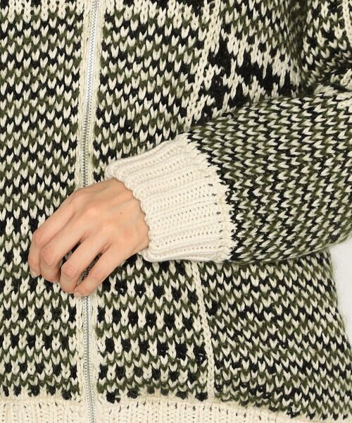 Precious Mild / プレシャスマイルド ブルゾン | 〔 +サイズ 〕 グレンチェック柄 ニットブルゾン | 詳細9