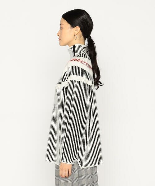 Precious Mild / プレシャスマイルド ニット・セーター | 求心柄 配色ライン入り ニットプルオーバー | 詳細4