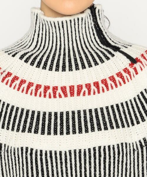 Precious Mild / プレシャスマイルド ニット・セーター | 求心柄 配色ライン入り ニットプルオーバー | 詳細6