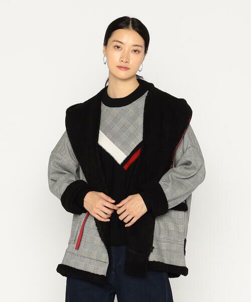 Precious Mild / プレシャスマイルド ブルゾン | 裏起毛グレンチェック フードブルゾン | 詳細3