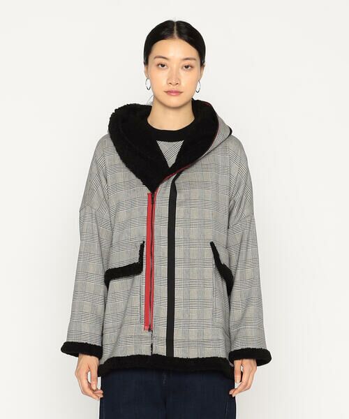Precious Mild / プレシャスマイルド ブルゾン | 裏起毛グレンチェック フードブルゾン | 詳細5