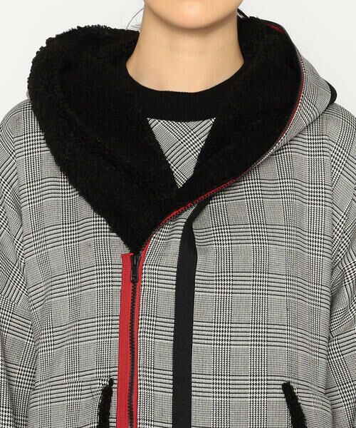 Precious Mild / プレシャスマイルド ブルゾン | 裏起毛グレンチェック フードブルゾン | 詳細8