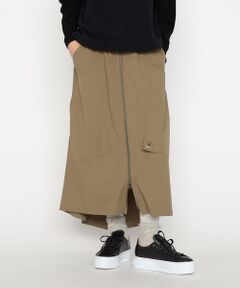 Precious Mild / プレシャスマイルド ロング・マキシ丈スカート | ナイロンワッシャー カーゴスカート