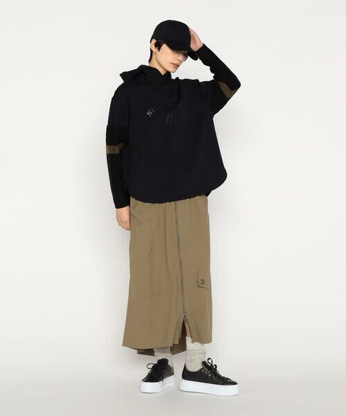 Precious Mild / プレシャスマイルド ロング・マキシ丈スカート | ナイロンワッシャー カーゴスカート | 詳細5