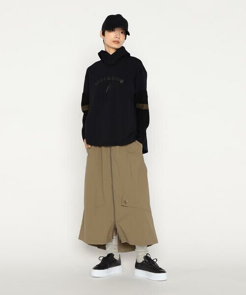 Precious Mild / プレシャスマイルド ロング・マキシ丈スカート | ナイロンワッシャー カーゴスカート | 詳細6