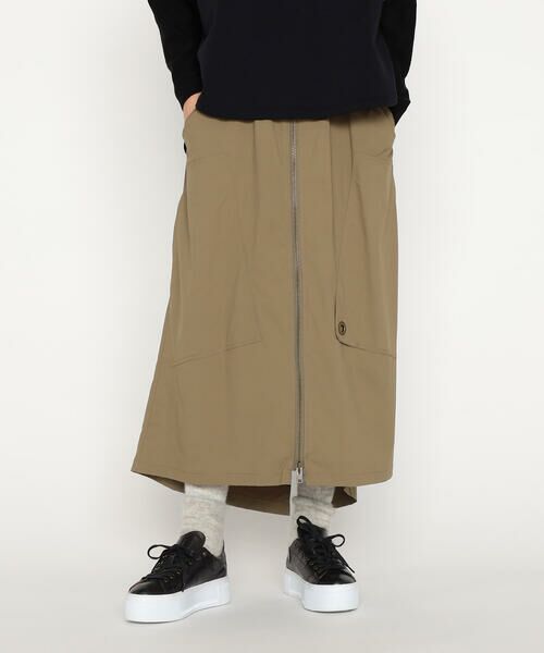 Precious Mild / プレシャスマイルド ロング・マキシ丈スカート | ナイロンワッシャー カーゴスカート | 詳細10