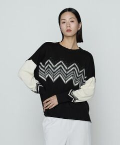 Precious Mild / プレシャスマイルド ニット・セーター | ジグザグ柄 ニットプルオーバー