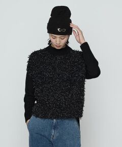 Precious Mild / プレシャスマイルド ニット・セーター | リボンヤーンブラック ニットプルオーバー