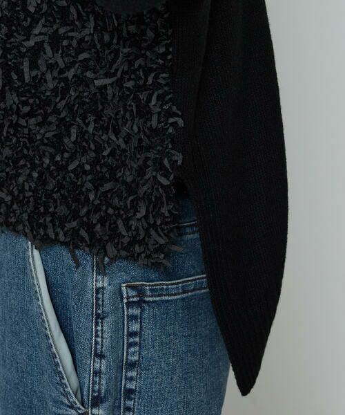 Precious Mild / プレシャスマイルド ニット・セーター | リボンヤーンブラック ニットプルオーバー | 詳細10