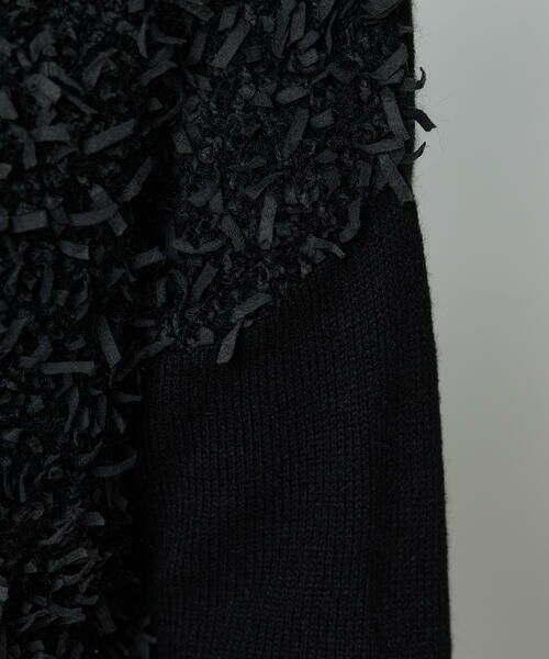 Precious Mild / プレシャスマイルド ニット・セーター | リボンヤーンブラック ニットプルオーバー | 詳細11