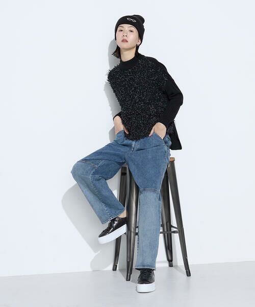 Precious Mild / プレシャスマイルド ニット・セーター | リボンヤーンブラック ニットプルオーバー | 詳細13