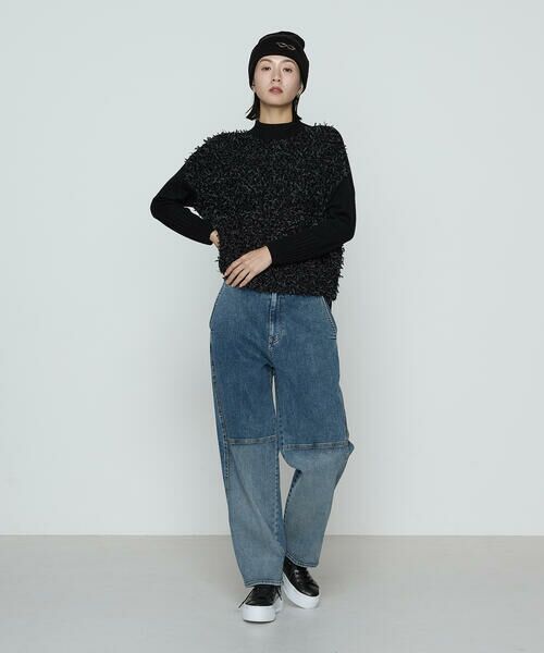 Precious Mild / プレシャスマイルド ニット・セーター | リボンヤーンブラック ニットプルオーバー | 詳細2