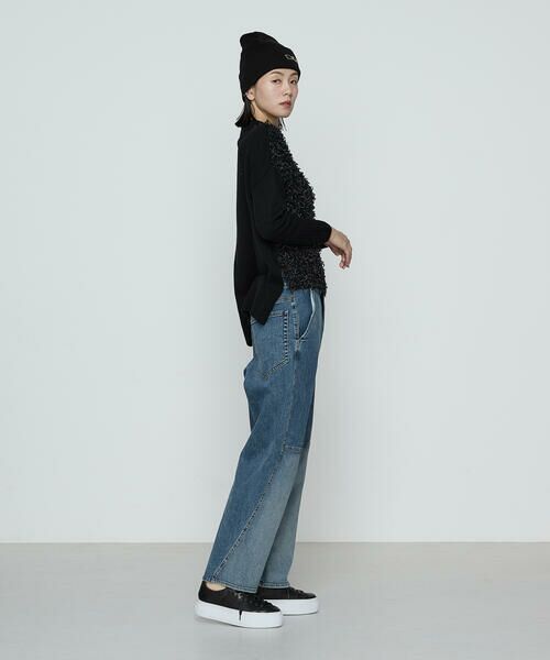 Precious Mild / プレシャスマイルド ニット・セーター | リボンヤーンブラック ニットプルオーバー | 詳細3