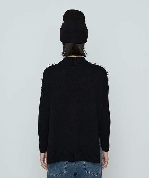 Precious Mild / プレシャスマイルド ニット・セーター | リボンヤーンブラック ニットプルオーバー | 詳細7