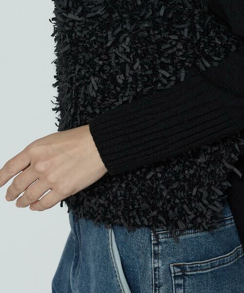 Precious Mild / プレシャスマイルド ニット・セーター | リボンヤーンブラック ニットプルオーバー | 詳細9