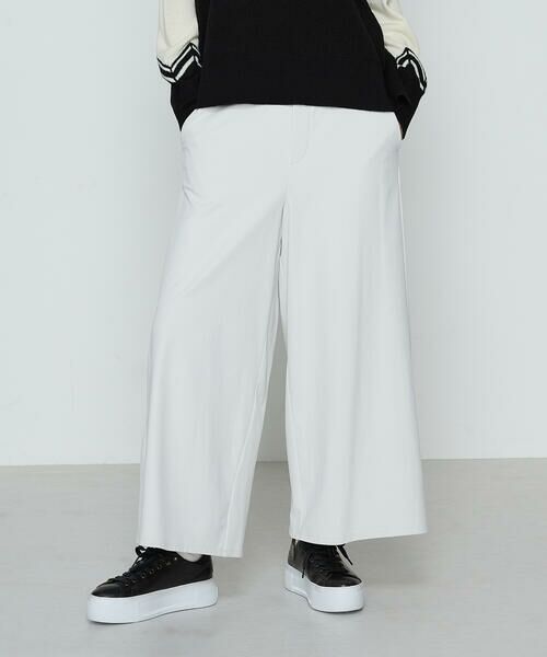 Precious Mild / プレシャスマイルド その他パンツ | 裏起毛 クロップドワイドパンツ(03:ライトグレー)