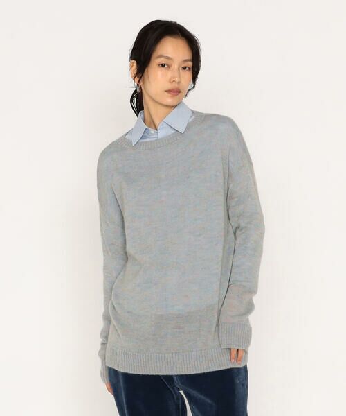 Precious Mild / プレシャスマイルド ニット・セーター | モヘヤニット プルオーバー(23:サックスブルー)