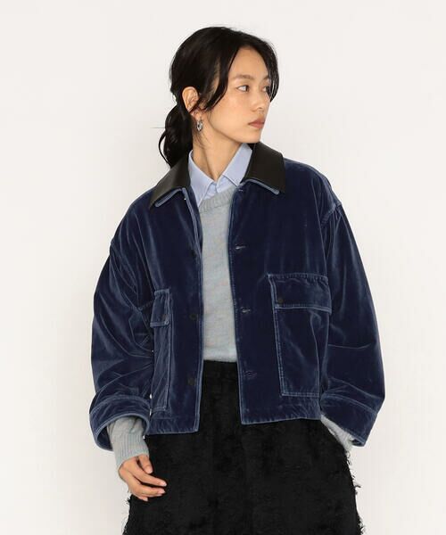 Precious Mild / プレシャスマイルド その他アウター | インディゴベルベット ワークジャケット | 詳細2