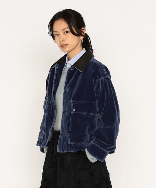 Precious Mild / プレシャスマイルド その他アウター | インディゴベルベット ワークジャケット | 詳細3