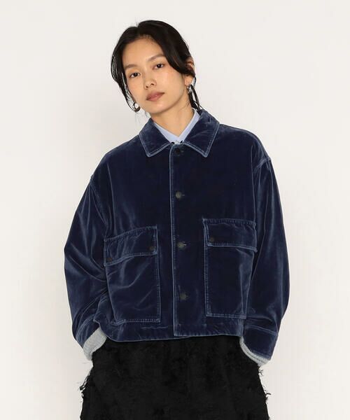 Precious Mild / プレシャスマイルド その他アウター | インディゴベルベット ワークジャケット | 詳細4