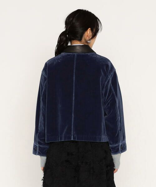 Precious Mild / プレシャスマイルド その他アウター | インディゴベルベット ワークジャケット | 詳細7