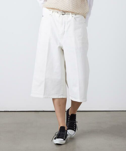 Precious Mild / プレシャスマイルド その他パンツ | 〔 +サイズ 〕 12OZホワイトデニム バミューダパンツ（02:オフホワイト）