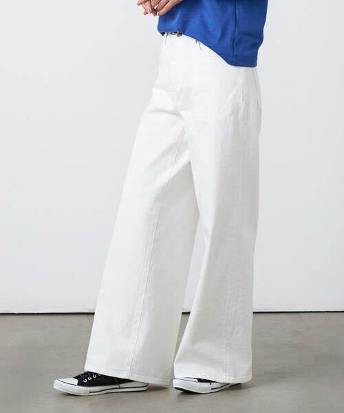 Precious Mild / プレシャスマイルド デニムパンツ | 〔 +サイズ 〕 12OZホワイトデニム ワイドパンツ | 詳細6