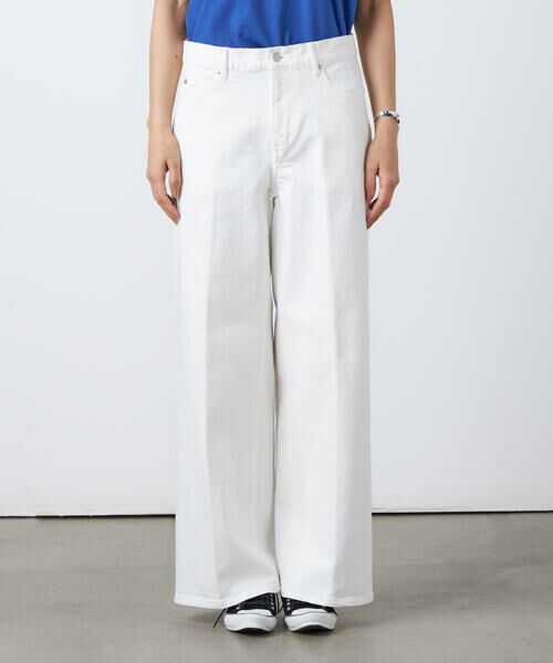 Precious Mild / プレシャスマイルド デニムパンツ | 〔 +サイズ 〕 12OZホワイトデニム ワイドパンツ | 詳細8