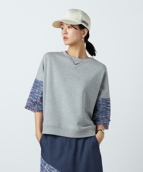 Precious Mild / プレシャスマイルド カットソー | ブルーツイード プルオーバー（04:グレー）