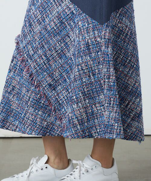 Precious Mild / プレシャスマイルド ロング・マキシ丈スカート | ブルーツイード ロングスカート | 詳細13