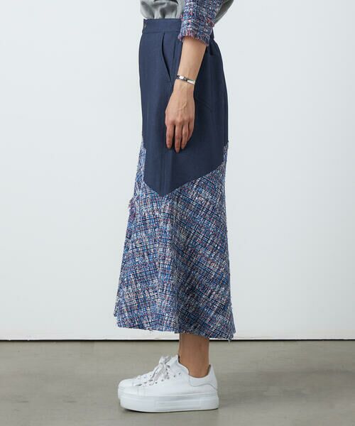 Precious Mild / プレシャスマイルド ロング・マキシ丈スカート | ブルーツイード ロングスカート | 詳細7
